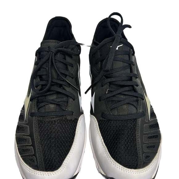 Mizuno Players Trainer 2 Baseball Softball Turf Shoes Black White - Picture 2 of 6